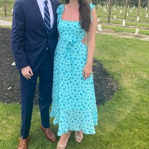 Show Me Your Mumu Blue Floral Bow tie Dress